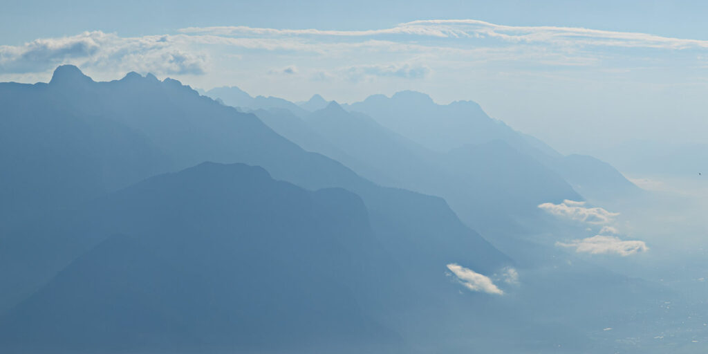 Innsbruck und das Karwendel als Objekte der digitalen Bildbearbeitung.